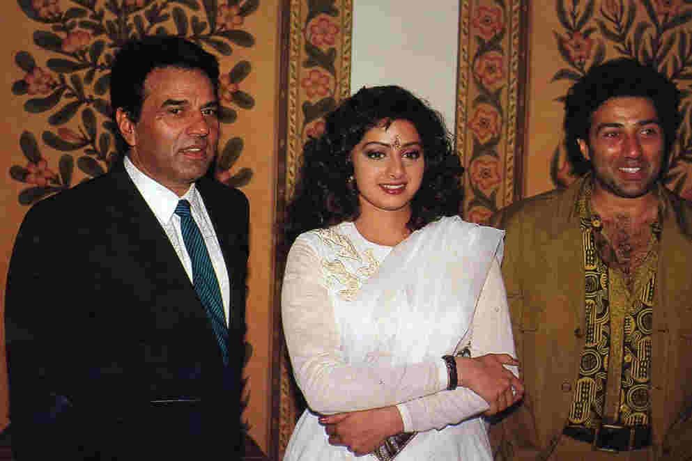 Shree Devi with sunny deol and dhramendra